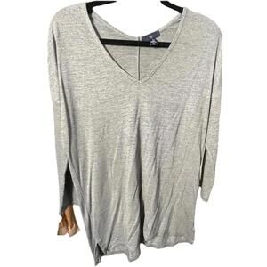 Gap Women Gray 3/4 Sleeve T-Shirt M